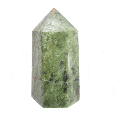 Polished 9cm point made from natural serpentine gemstone. Buy online shop.
