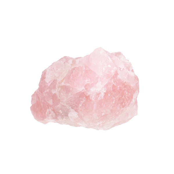 Raw 12cm piece of natural rose quartz gemstone. 