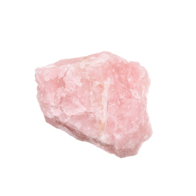 Raw 12cm piece of natural rose quartz gemstone. 
