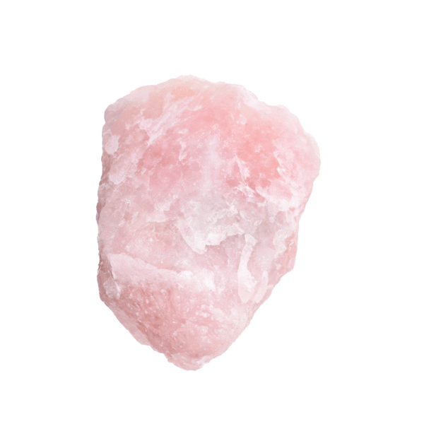 Raw 12cm piece of natural rose quartz gemstone. 