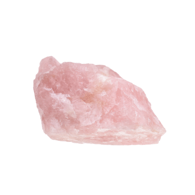 Raw 12cm piece of natural rose quartz gemstone. 