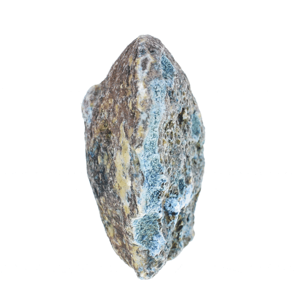 Small natural agate geode gemstone with crystal quartz. The geode has bue colour and a height of 6cm. 