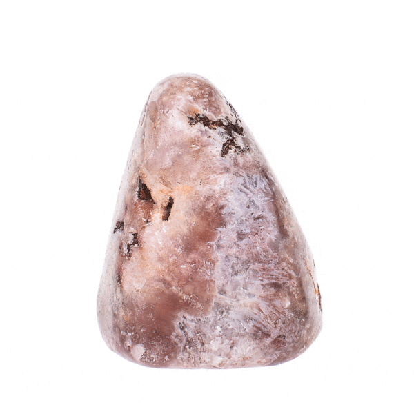 Natural 8.5cm piece of pink amethyst gemstone with polished outline. Buy online shop.