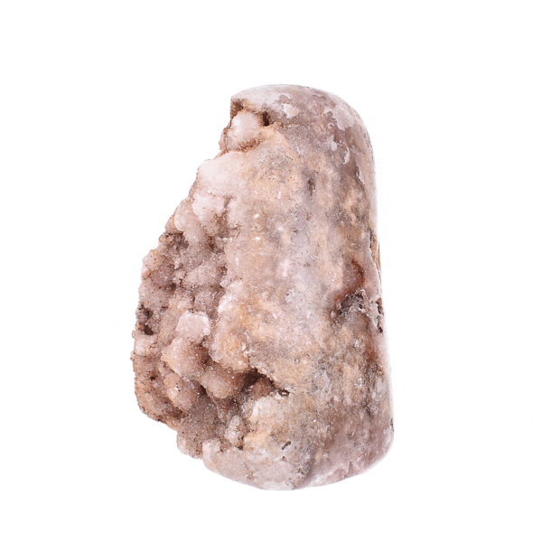 Natural 8.5cm piece of pink amethyst gemstone with polished outline. Buy online shop.