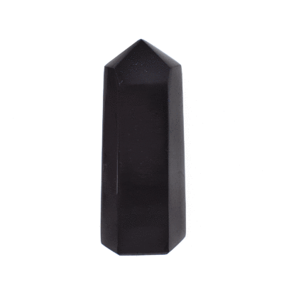 Polished 11cm point made form natural black tourmaline gemstone.