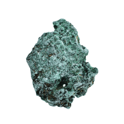 Raw natural fibrous Malachite gemstone from Congo, with a size of 6cm.