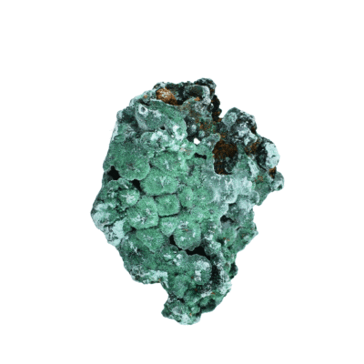 Raw natural fibrous Malachite gemstone from Congo, with a size of 6cm.