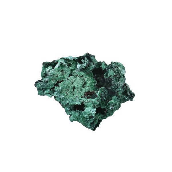 Raw 4.5cm piece of natural fibrous Malachite gemstone from Congo.