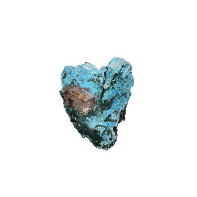 Raw 5.5cm piece of natural combination of hemimorphite and malachite gemstones.