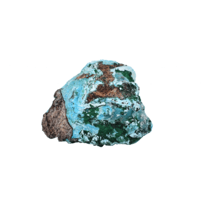 Raw 5.5cm piece of natural combination of hemimorphite and malachite gemstones.