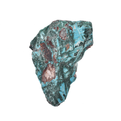 Raw 8cm piece of natural combination of hemimorphite and malachite gemstones.
