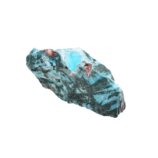 Raw 8cm piece of natural combination of hemimorphite and malachite gemstones.
