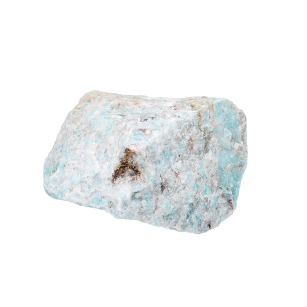 Raw 8cm piece of natural amazonite gemstone.