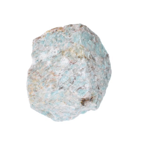 Raw 8cm piece of natural amazonite gemstone.