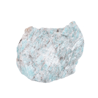 Raw 8cm piece of natural amazonite gemstone.
