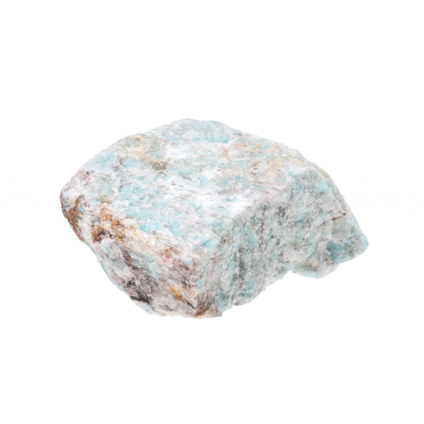 Raw 8cm piece of natural amazonite gemstone.