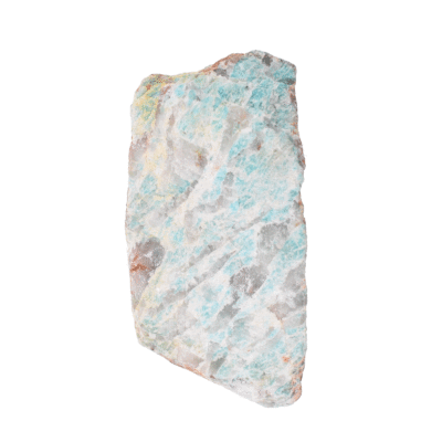 Raw 10cm piece of natural amazonite gemstone.