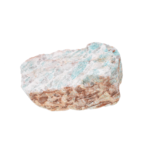 Raw 10cm piece of natural amazonite gemstone.