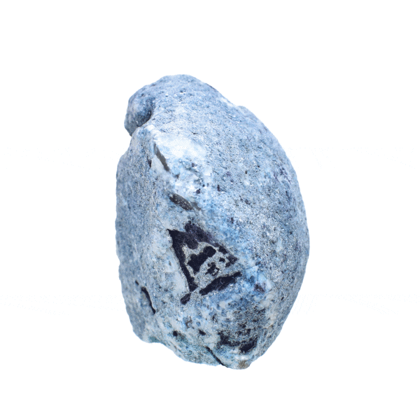 Mini 6.5cm natural, blue agate geode gemstone with crystal quartz.