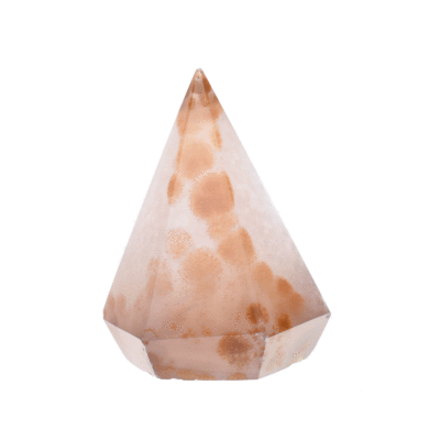 Polished 7cm point made from natural agate gemstone with crystal quartz.